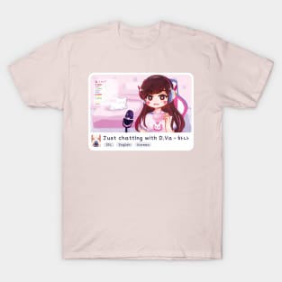 live stream livestream twitch just chatting dva gaming overwatch T-Shirt